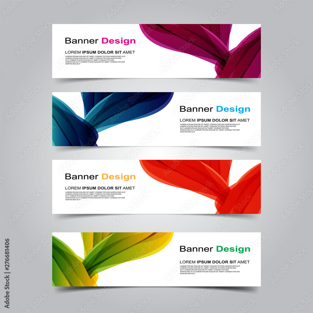 Naklejka premium Vector Abstract banner web template