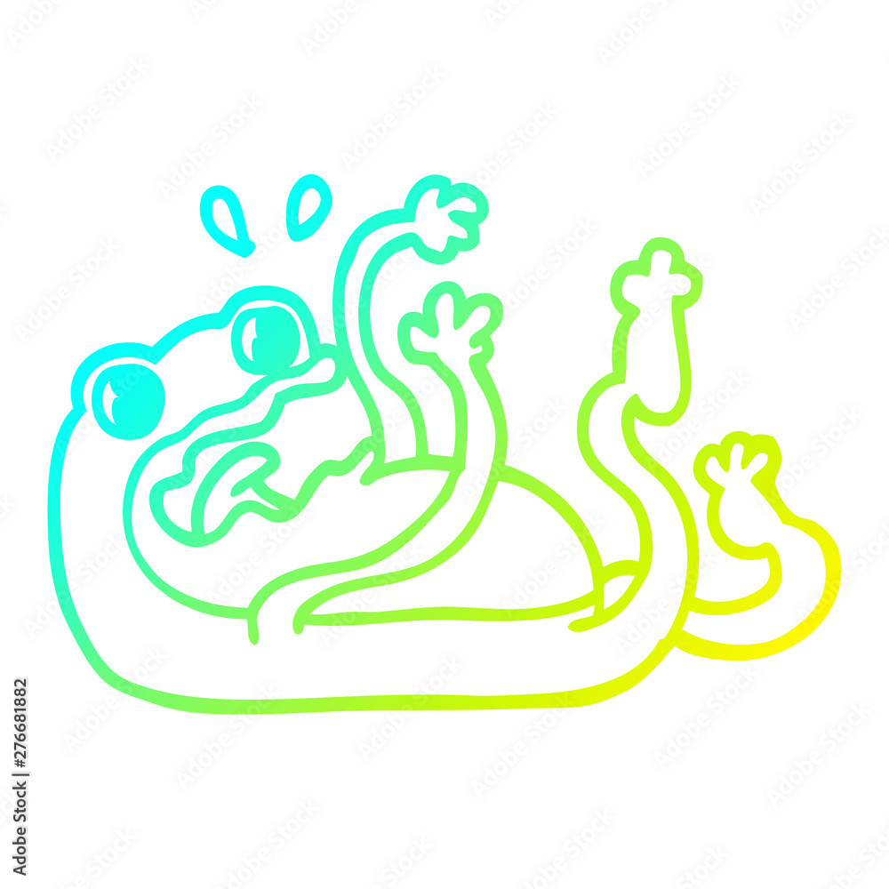 cold gradient line drawing cartoon frog cold gradient line drawing cartoon frog