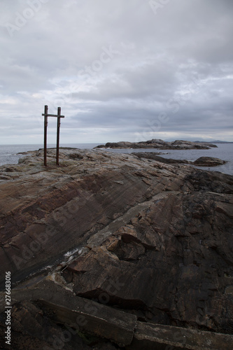 Norway island Averoy Nordic landscape North autumn picture