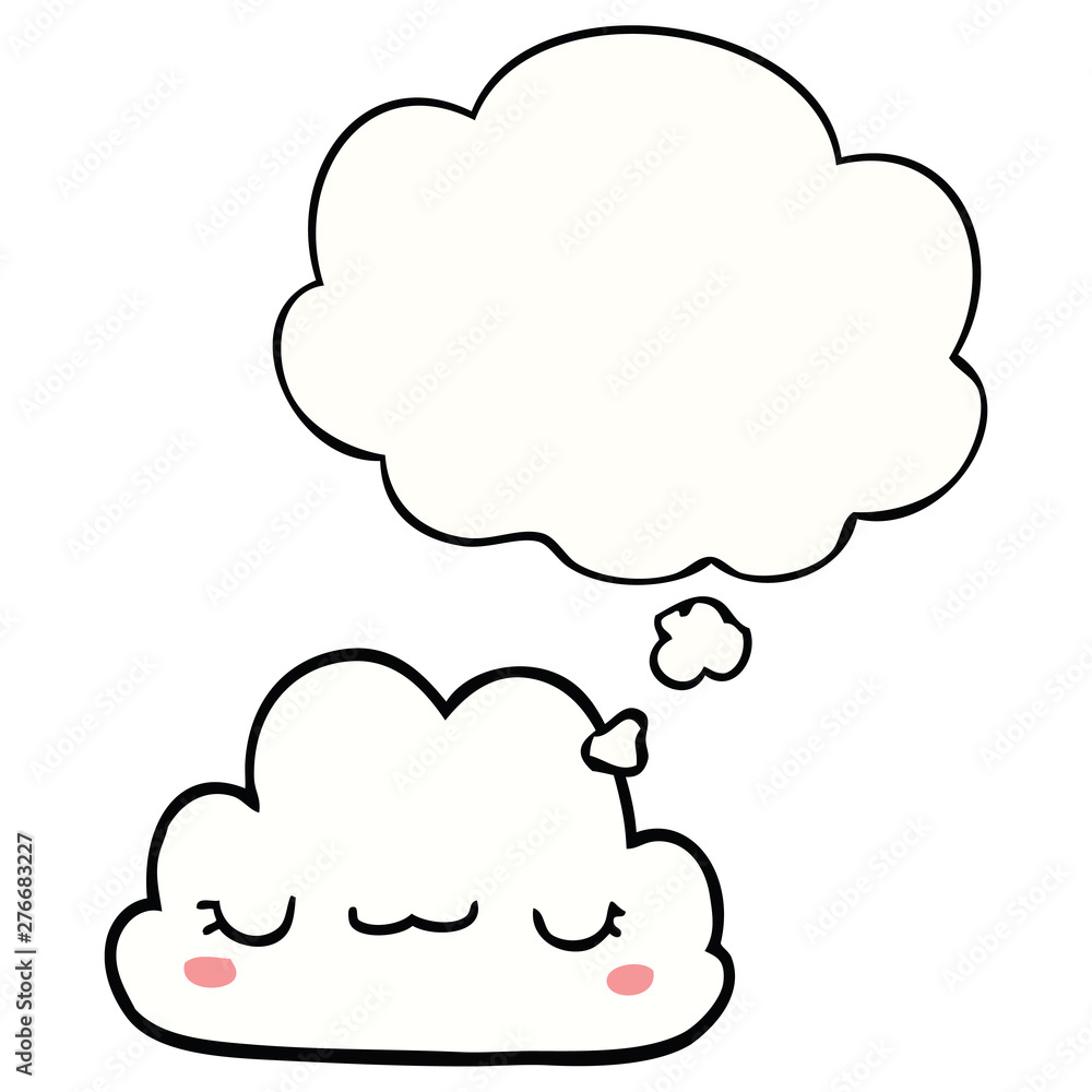 cute cartoon cloud and thought bubble cute cartoon cloud and thought bubble