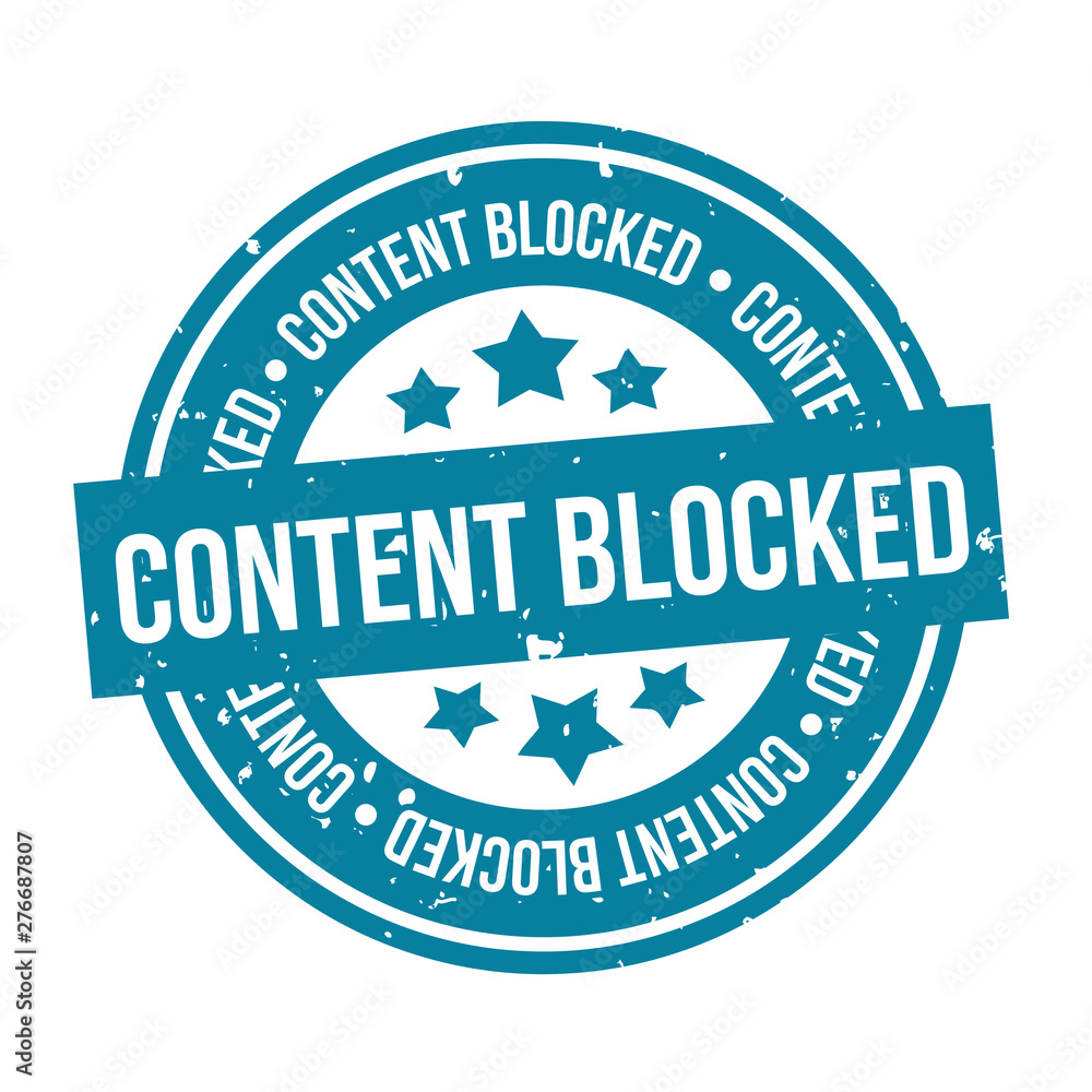 Content blocked Badge. Eps10 Vector. Content blocked Badge. Eps10 Vector.