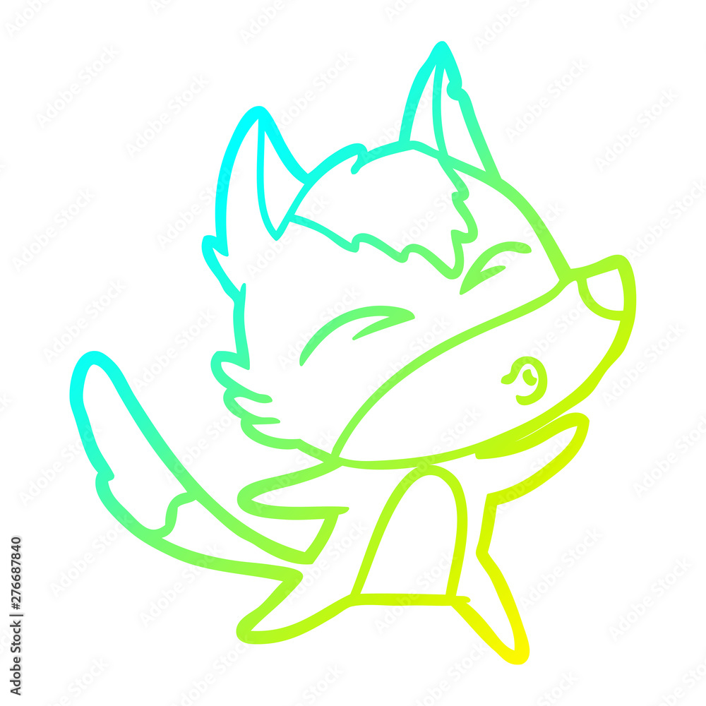 cold gradient line drawing cartoon wolf howling cold gradient line drawing cartoon wolf howling