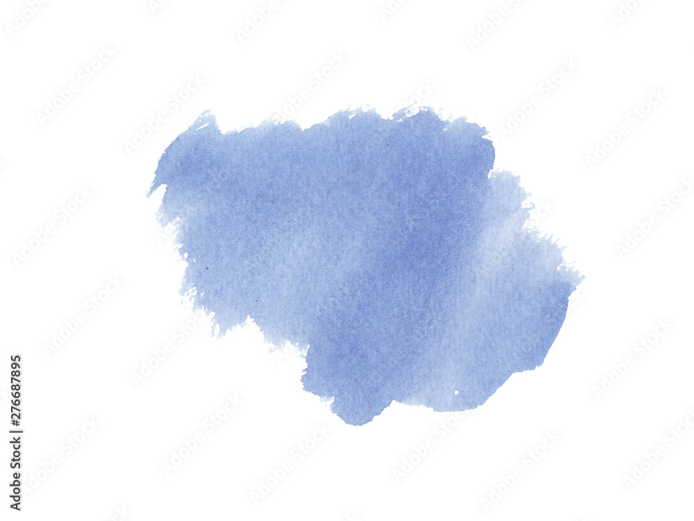 Hand painted abstract Watercolor Wet blue Background with stains. brush stroke isolated on white background. Abstract painting. design for invitation, greeting card, wedding. empty space for text Hand painted abstract Watercolor Wet blue Background with stains. brush stroke isolated on white background. Abstract painting. design for invitation, greeting card, wedding. empty space for text