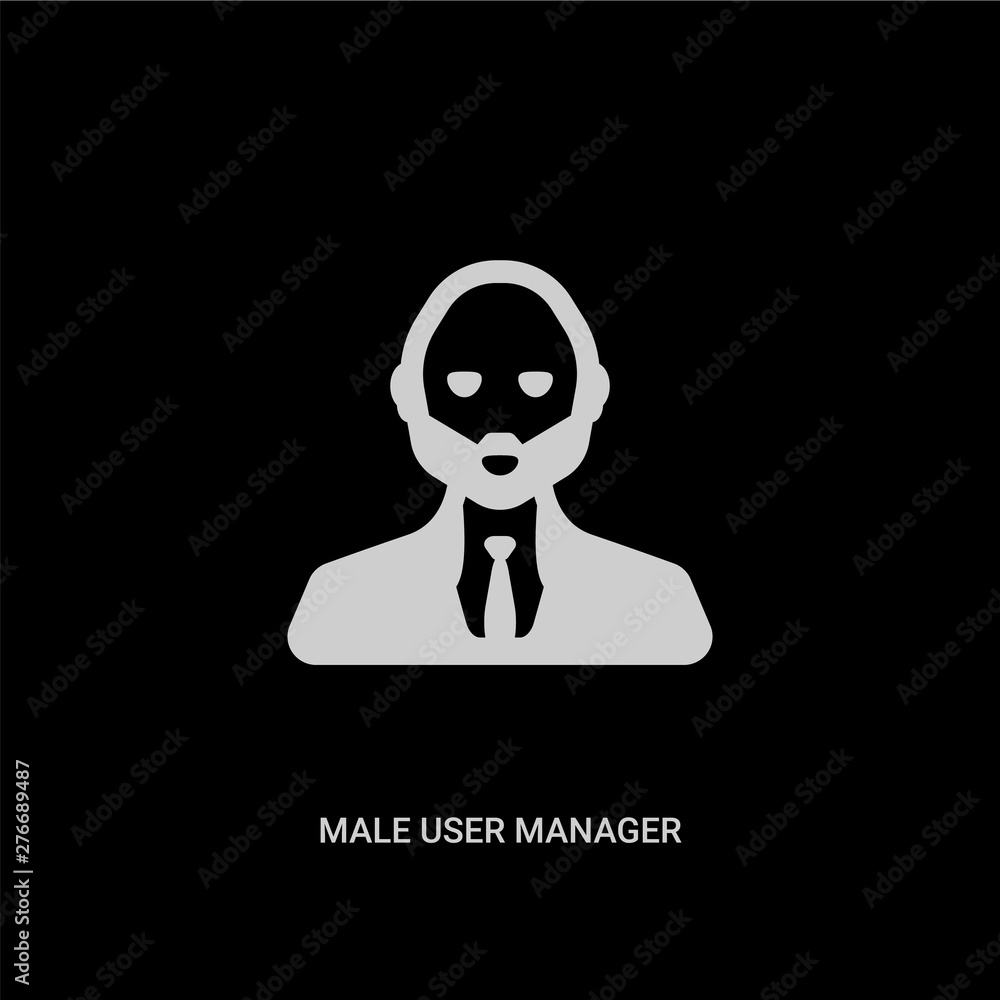 white male user manager face vector icon on black background. modern flat male user manager face from people concept vector sign symbol can be use for web, mobile and logo. white male user manager face vector icon on black background. modern flat male user manager face from people concept vector sign symbol can be use for web, mobile and logo.