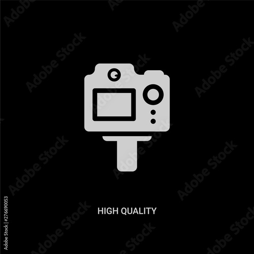 white high quality vector icon on black background. modern flat high quality from photography concept vector sign symbol can be use for web, mobile and logo.