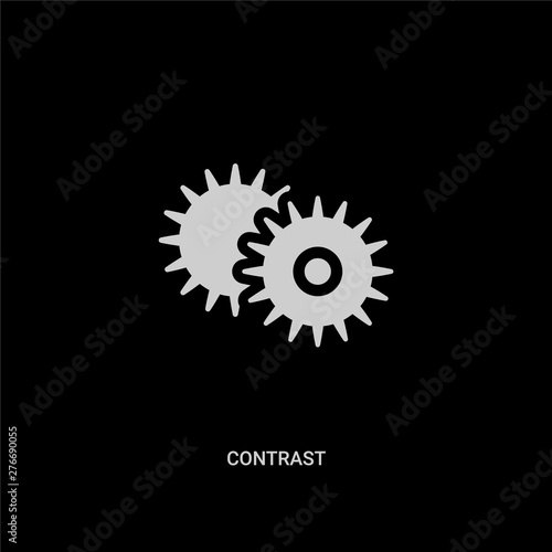 white contrast vector icon on black background. modern flat contrast from photography concept vector sign symbol can be use for web, mobile and logo.