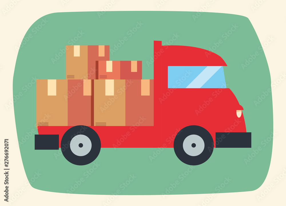 truck fast delivery logistic icon vectorillustrate