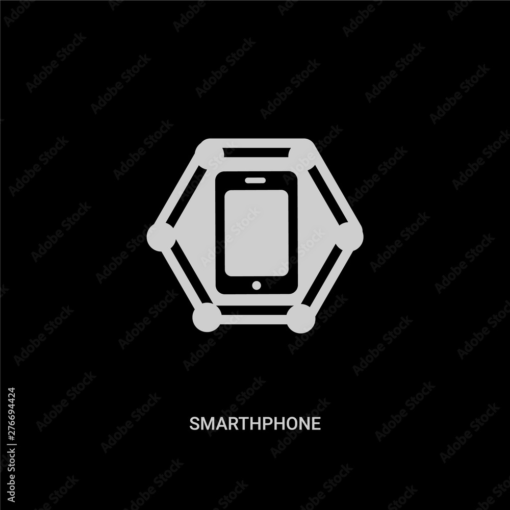 white smarthphone vector icon on black background. modern flat smarthphone from signs concept vector sign symbol can be use for web, mobile and logo. white smarthphone vector icon on black background. modern flat smarthphone from signs concept vector sign symbol can be use for web, mobile and logo.