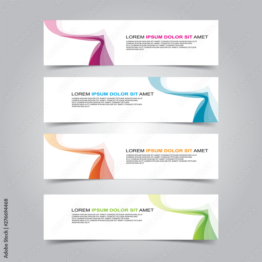 Fototapeta premium Vector Abstract banner web template