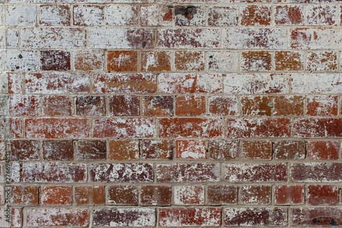 Texture Brick Wall Red White Paint