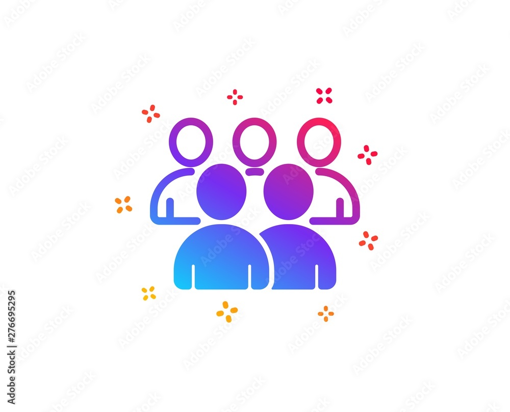 Group icon. Business management sign. Teamwork symbol. Dynamic shapes. Gradient design group icon. Classic style. Vector Group icon. Business management sign. Teamwork symbol. Dynamic shapes. Gradient design group icon. Classic style. Vector