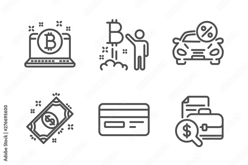 Credit card, Payment and Bitcoin project icons simple set. Car leasing, Bitcoin and Accounting report signs. Card payment, Finance. Finance set. Line credit card icon. Editable stroke. Vector Credit card, Payment and Bitcoin project icons simple set. Car leasing, Bitcoin and Accounting report signs. Card payment, Finance. Finance set. Line credit card icon. Editable stroke. Vector