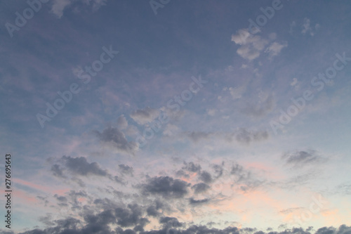 cloudy atmosphere colorful sky orange blue clouds