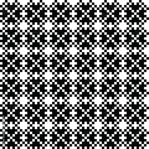 Seamless floral pattern. Black and white texture. Abstract geometric background.
