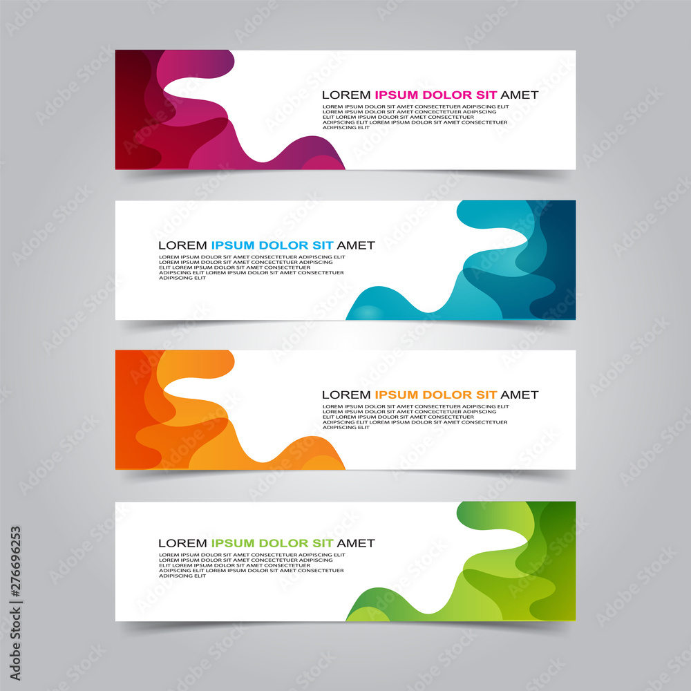 Naklejka premium Vector Abstract banner web template