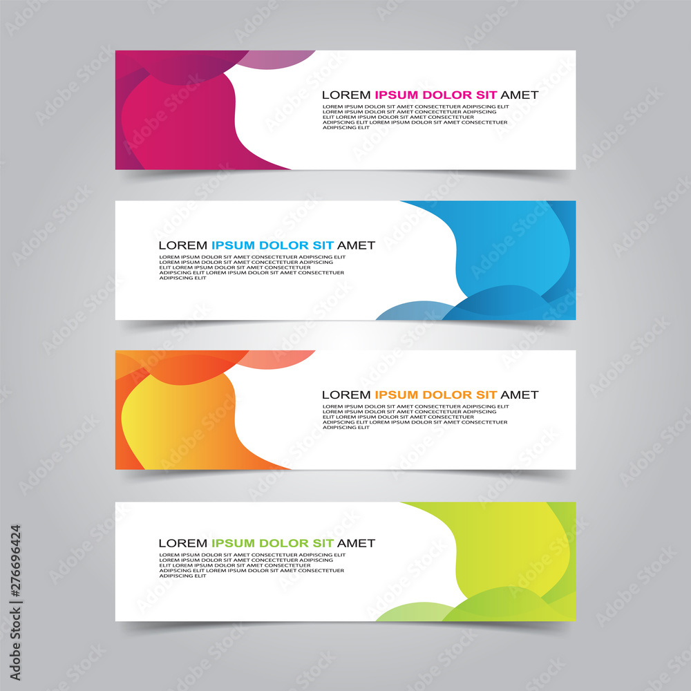 Fototapeta premium Vector Abstract banner web template