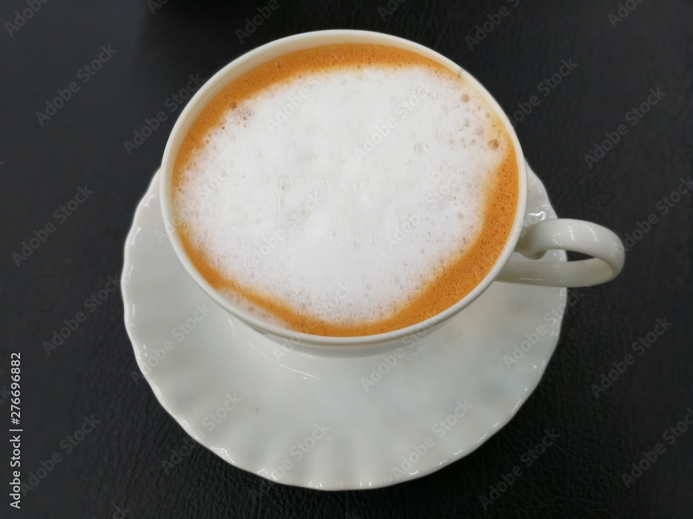 cup of coffee tea on black background cup of coffee tea on black background