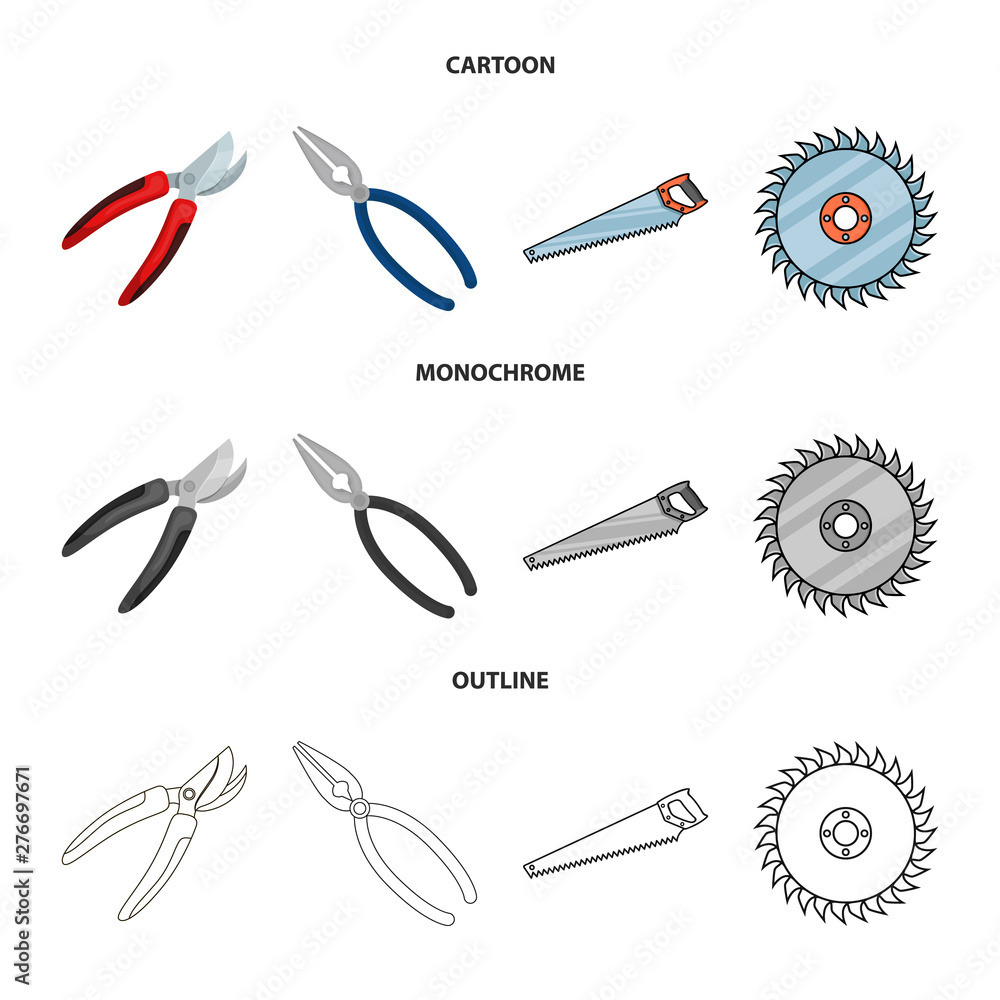 Isolated object of tool and construction sign. Collection of tool and carpentry stock vector illustration. Isolated object of tool and construction sign. Collection of tool and carpentry stock vector illustration.