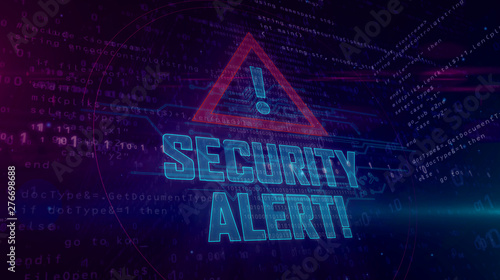 Security alert hologram illustration