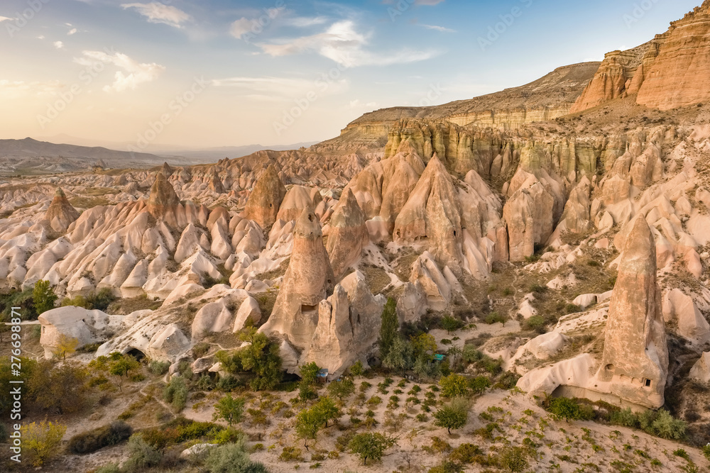Landscape of the Red valley in Cappadocia, Turkey