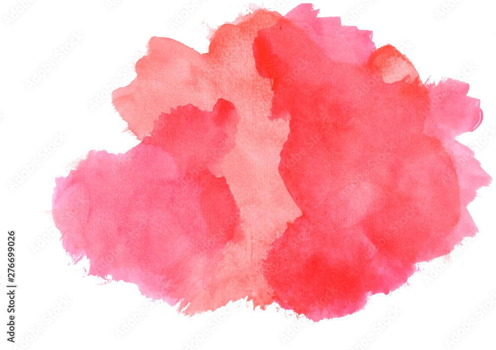 red colorful background.Gradient paint strokes on white background