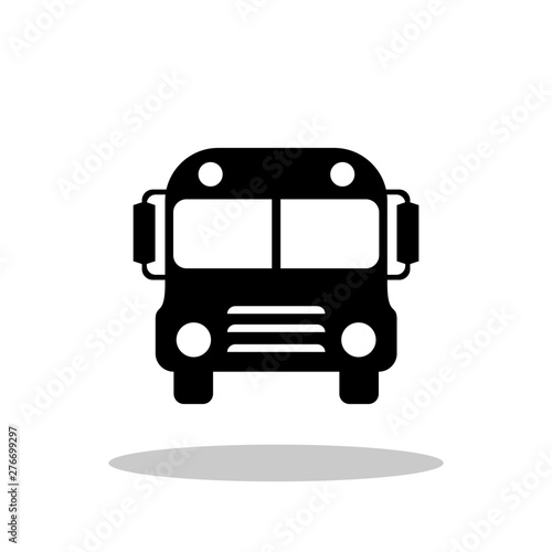 Bus icon in flat style. Bus symbol for your web site design, logo, app, UI Vector EPS 10.	