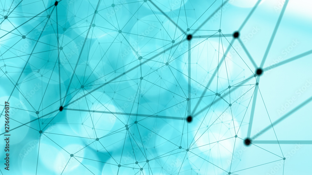 Triangle shape lines connection dots, technology concept background, digital science tech abstract transformation Triangle shape lines connection dots, technology concept background, digital science tech abstract transformation