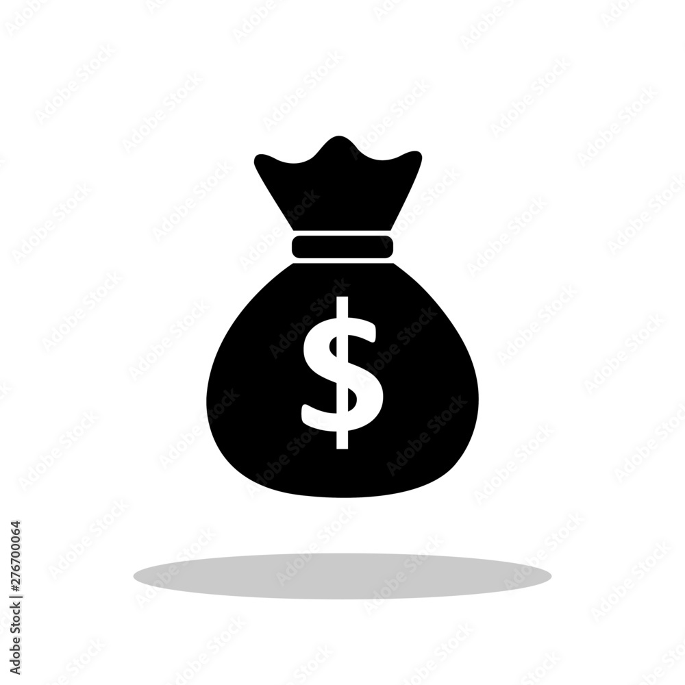 Money Bag icon in trendy flat style. Vector Illustration EPS 10. Money Bag icon in trendy flat style. Vector Illustration EPS 10.