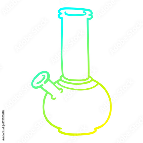 cold gradient line drawing cartoon bong