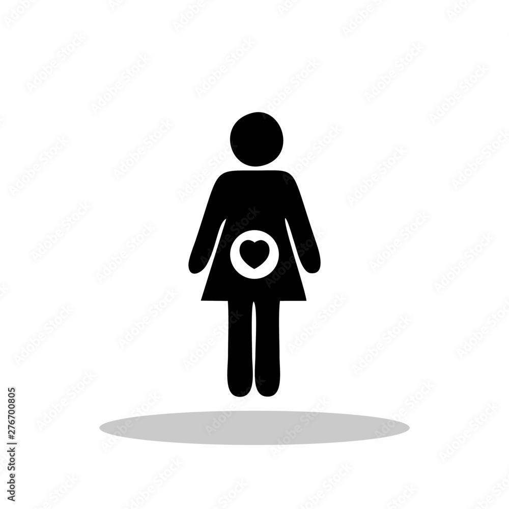 Pregnant women icon in flat style. Pregnancy symbol for your web site design, logo, app, UI Vector EPS 10. Pregnant women icon in flat style. Pregnancy symbol for your web site design, logo, app, UI Vector EPS 10.