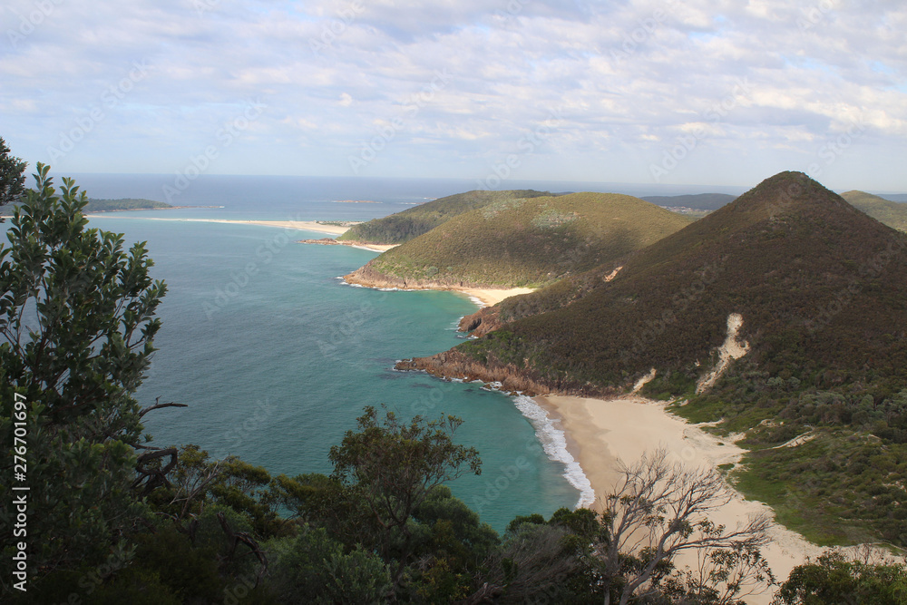 Fototapeta premium View From Tomaree Mountain Australia