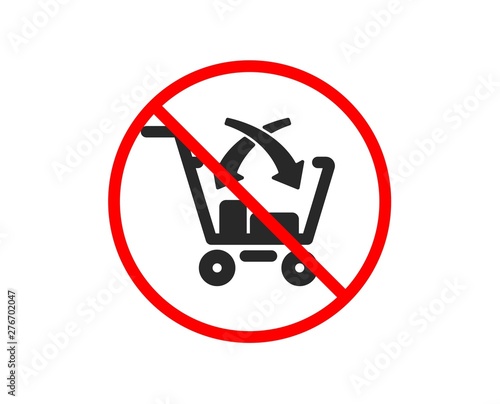 No or Stop. Cross sell icon. Market retail sign. Prohibited ban stop symbol. No cross sell icon. Vector