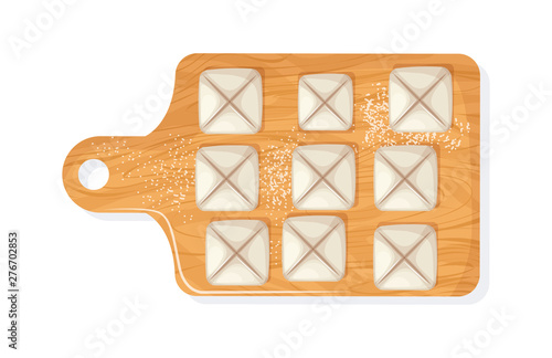 Traditional cuisine dishes from meat on a cutting board