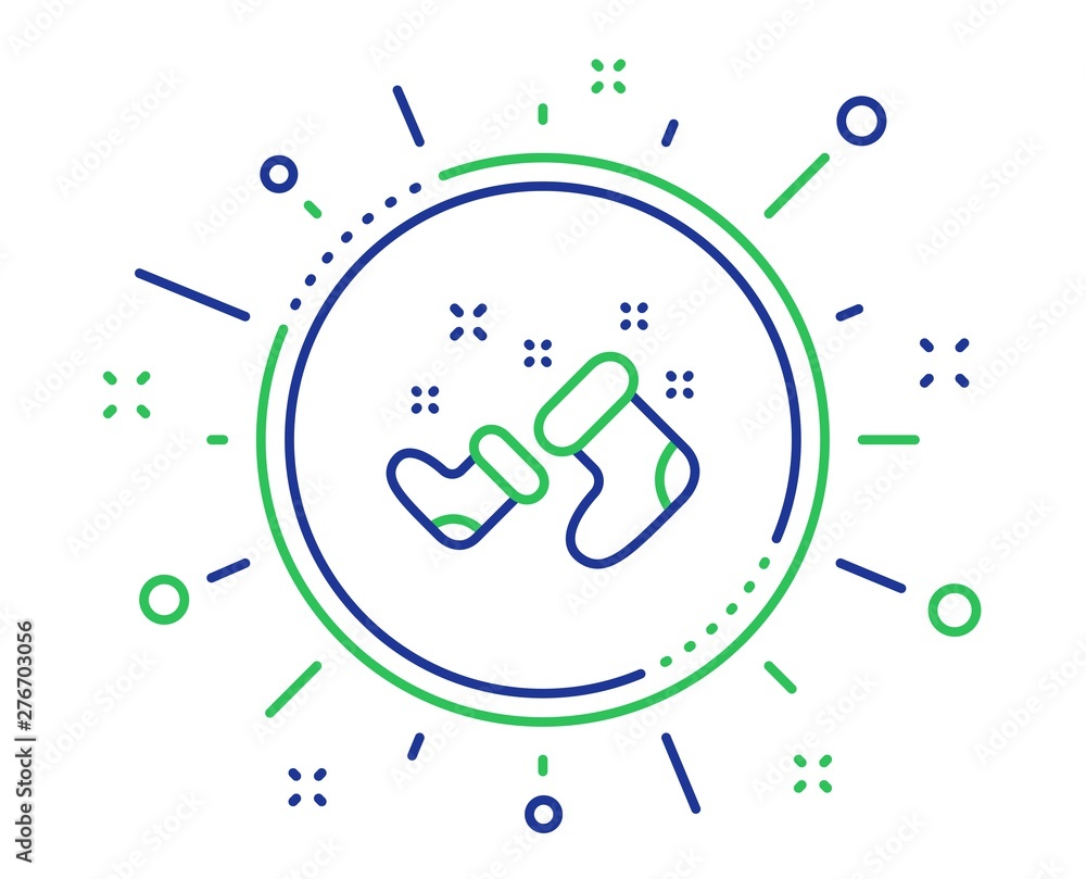 Santa boots line icon. Christmas or New year sign. Claus symbol. Quality design elements. Technology santa boots button. Editable stroke. Vector Santa boots line icon. Christmas or New year sign. Claus symbol. Quality design elements. Technology santa boots button. Editable stroke. Vector