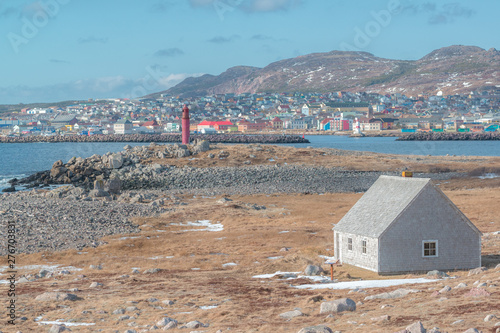 Saint-Pierre vu de l'ile aux marins