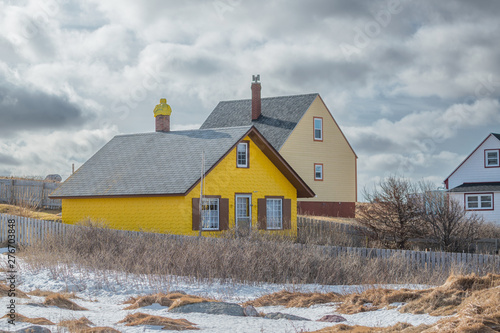 Maison jaune sur l'ile aux marins