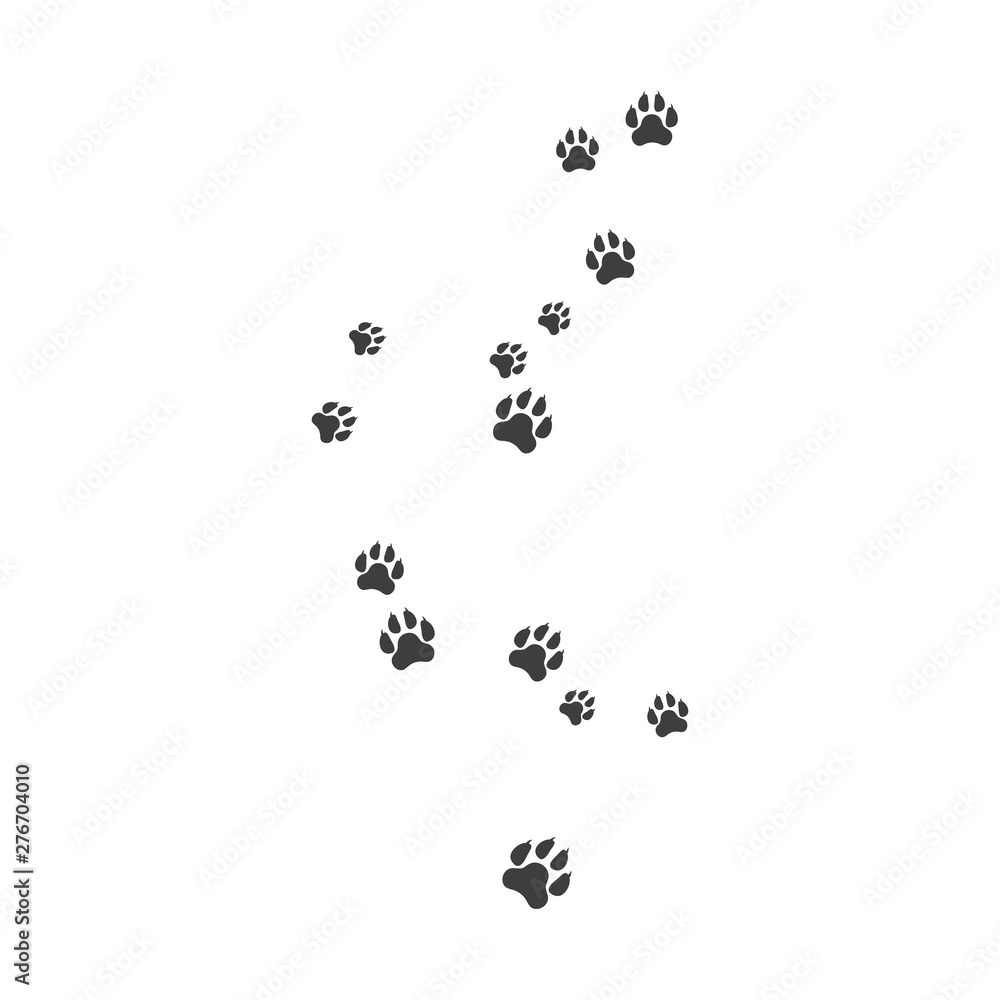 Paw background template illustration design 