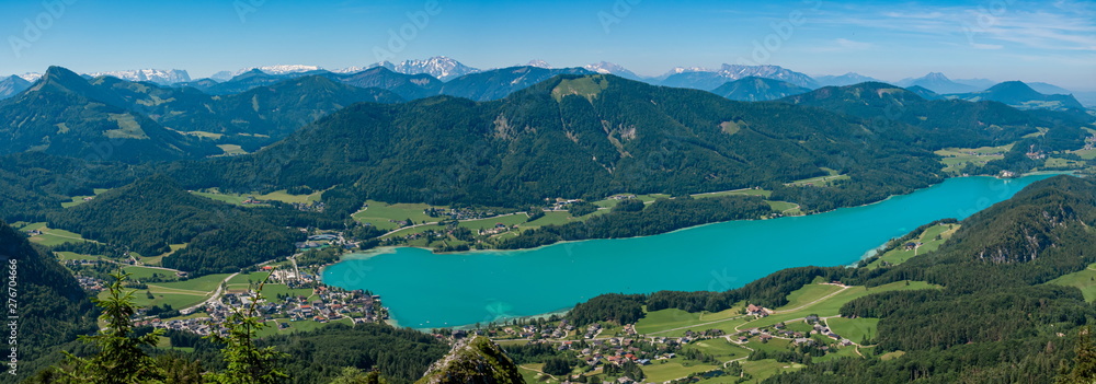 Lake Fuschlsee, is Salzkammergut, Austria, in summer