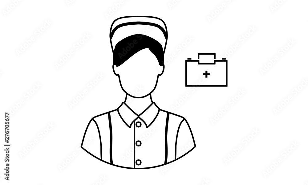 Nurse icon for healthcare services and medical care Nurse icon for healthcare services and medical care