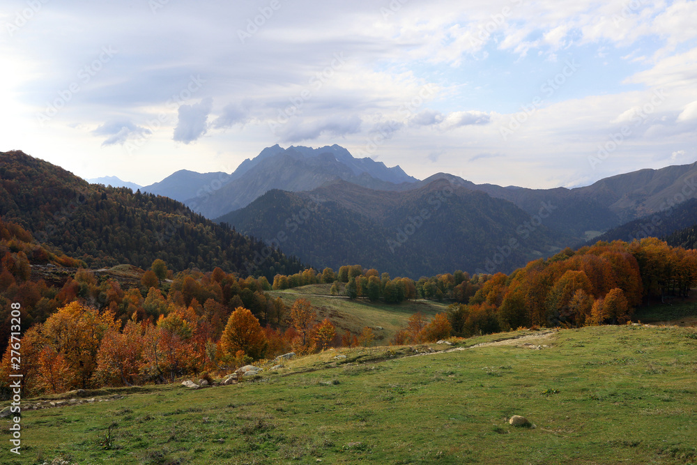 Autumn in the Caucasus Mountains.