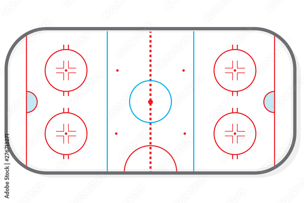Fototapeta premium Hockey rink vector