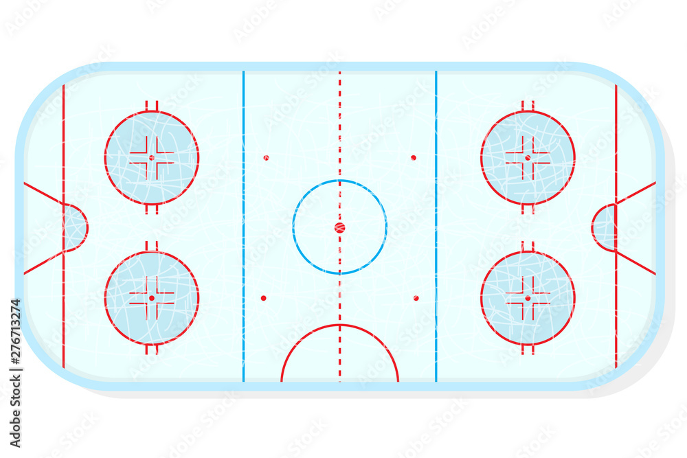 Naklejka premium Hockey rink vector