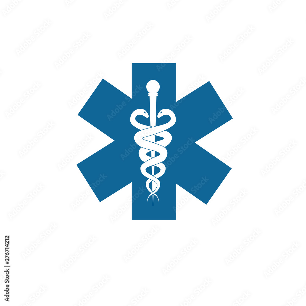 Caduceus medical symbol, graphic vector Caduceus medical symbol, graphic vector