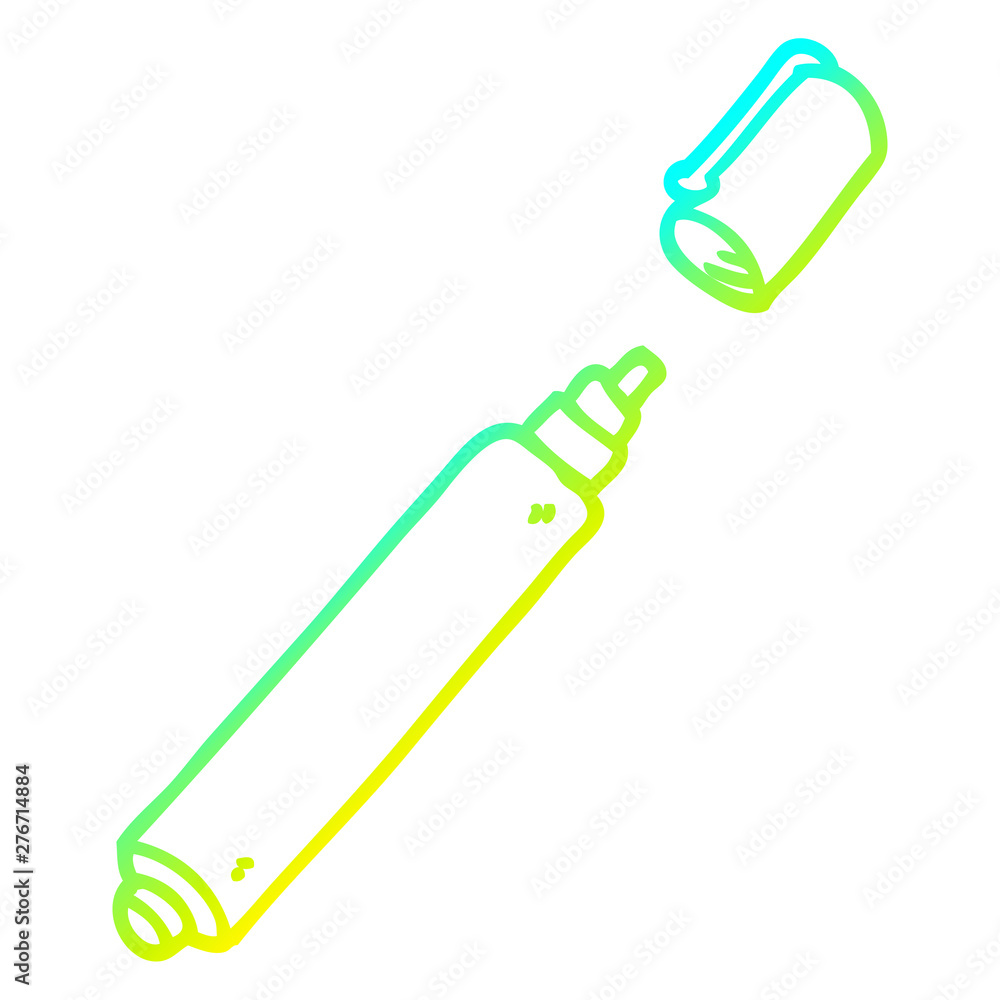 cold gradient line drawing cartoon office pen cold gradient line drawing cartoon office pen