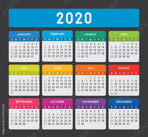 2020 calendar