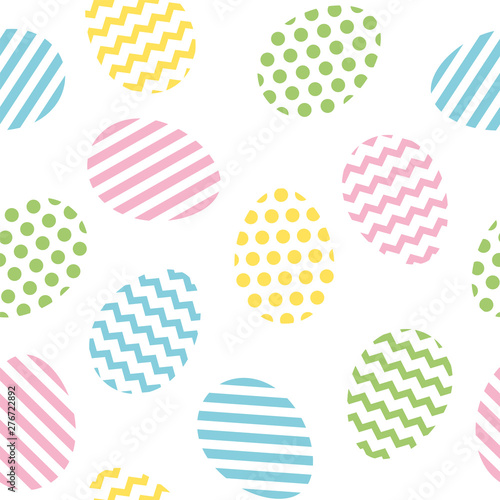 Easter eggs pattern. Seamless vector background