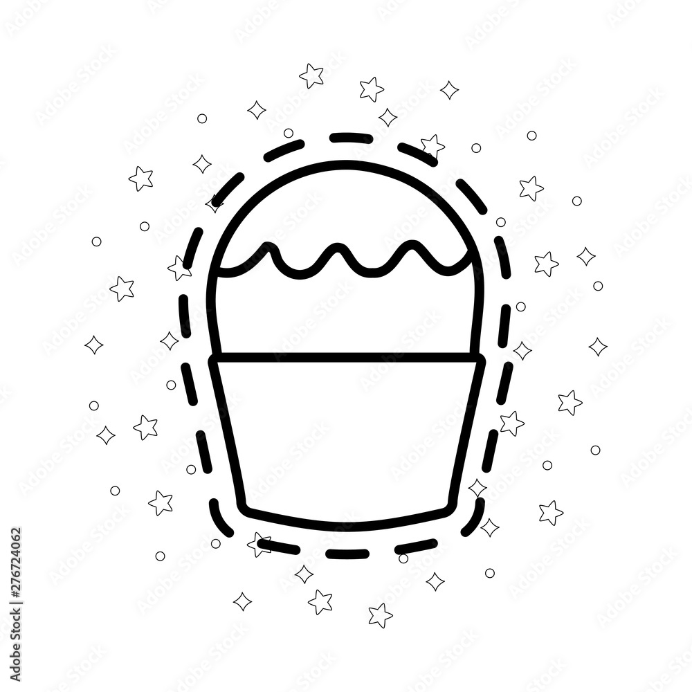 patch with ice cream in cup plastic patch with ice cream in cup plastic