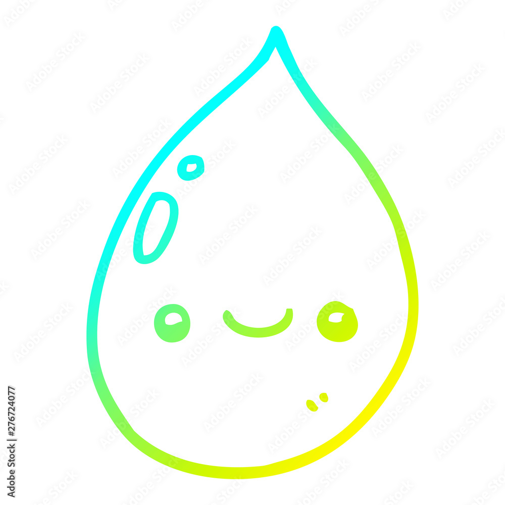 cold gradient line drawing cartoon raindrop cold gradient line drawing cartoon raindrop