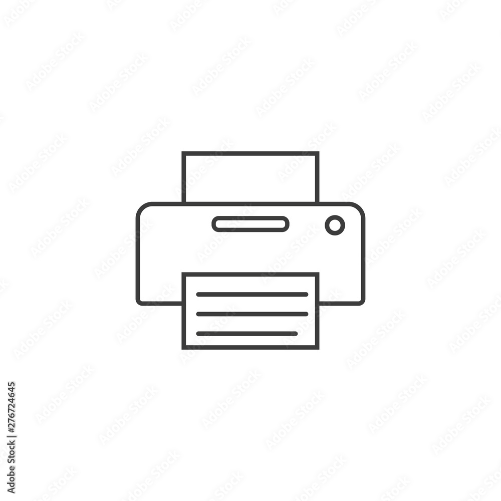 Copy, device, printer icon. Vector illustration, flat design.
