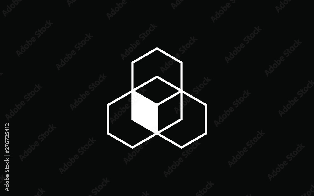 Abstract clean simple hexagon logo vector design. Geometic business logo icon design template. Abstract sign constructed from cubes and hexagons. Abstract clean simple hexagon logo vector design. Geometic business logo icon design template. Abstract sign constructed from cubes and hexagons.